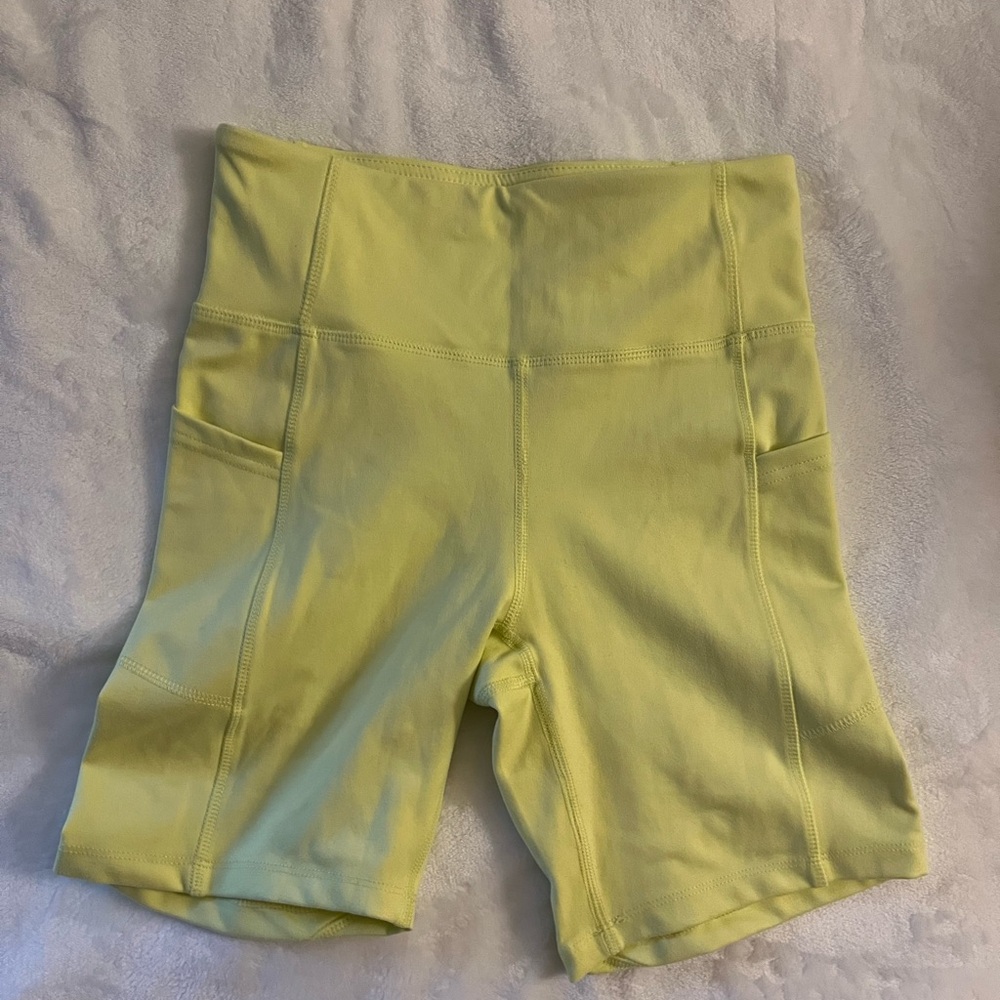 Women's Athletic Yellow Shorts